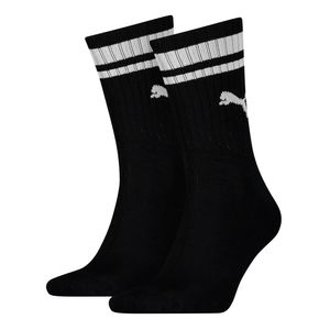 PUMA Uni Sportsocken, 2 Paar - Tennissocken, Crew Socken, Streifen, einfarbig schwarz EU 35-38