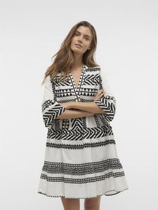 Vero Moda Dicthe Kleid Mit 3/4-ärmeln Weiß M Frau Weiß M