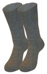 Tobeni 1 Paar Trachten Socken zu Dirndl und Lederhosen für Damen und Herren, Farbe:Zopf Hellgrau, Grösse:35-38