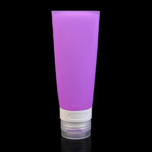 leere Silikon -Reiseflasche Lotion Shampoo Kosmetikrohrbehälter tragbar-Rosa ,Größen:80ML
