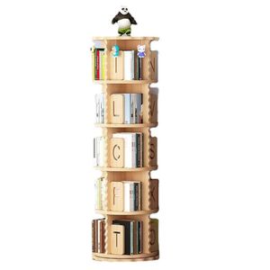 360Home Drehbares Bücherregal aus Massivholz Kinder-Eckregal 5 Ebenen 50,5*160cm [BR750H]