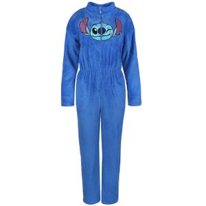 Stitch Disney Einteiliges Pyjama/Onesie zum Schlafen für Damen, mit Reißverschluss S