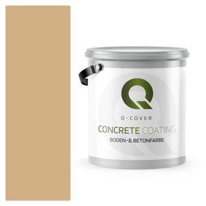 Q-COVER Bodenfarbe Betonfarbe Garagenboden Bodenbeschichtung für Innen- und Außenflächen Kellerfarbe Fußbodenfarbe Beige 5L