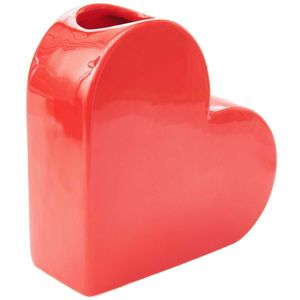 Keramikvase rotes Herz 16 cm