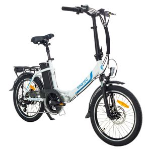 smartEC Faltrad Pedelec Camp-20D E-Bike Klapp-Elektrofahrrad 20 Zoll 36V 15,6AH Reichweite 100km Weiß Modelljahr 2024