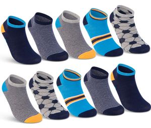 10 Paar Kinder Sneaker Socken Jungen Baumwolle Kindersocken 56550 - Farbmix 35-38