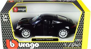 Bburago - Modellauto - Porsche 911 Carrera S (schwarz, Maßstab 1:24)