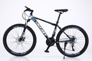Lauxjack Mountainbike, Fahrrad 26 Zoll 21 Gang-Schaltung Fahrradrahmen aus kohlenstoffhaltigem Lackierte Innenaufkleber Blau/Schwarz