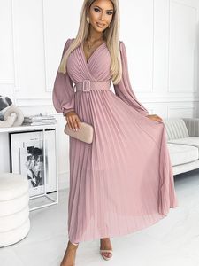Numoco Dámské maxi šaty Klara pudrová růžová Univerzální Numoco Dámské maxi šaty Klara pudrová růžová Univerzální