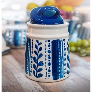 Vorratsdose 1,09 Liter Keramik gemustert neuetischkultur