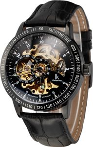 Alienwork IK Automatikuhr Armbanduhr Herren Damen Schwarz Lederarmband Skelett Alienwork IK Automatikuhr Armbanduhr Herren Damen Schwarz Lederarmband Skelett