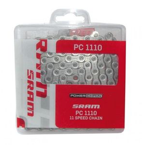 SRAM Schaltungskette PC-1110 SolidPin 114 Glieder, 11-fach mit Power-Lock, Silber