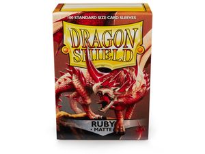 100 Dragon Shield Matte Card Sleeves / Hüllen, Farbe:ruby