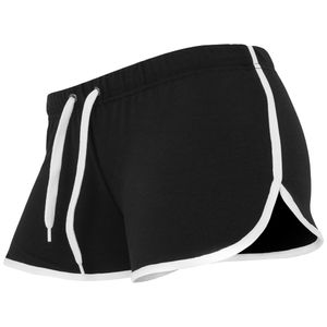 Urban Classics Ladies French Terry Hotpants Frauen Kurze Jogginghose, Größe: M; Farbe: Black/White