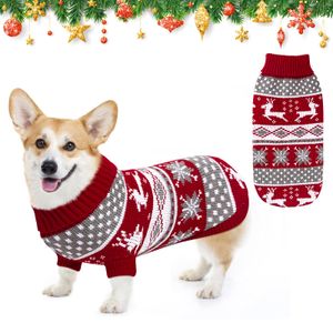 Hundepullover Katzenpullover Weihnachten, Hundepullover Kleine Hunde, Weihnachtspullover Hund, Hundepulli Pullover für Katze Hund Winter Warm, L