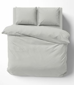 Uni Bettwäsche 200x220 cm grau Bettbezug Doppelbett Einfarbig Renforce Baumwolle