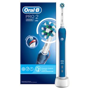 Oral-B Elektrische Zahnbürste PRO 2 2000N mit visueller Andruckkontrolle blau