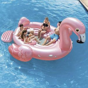 Riesige Aufblasbare Flamingo-Party-Insel 422 X 373 X 185 Cm Meer-Pool 4 Plätze
