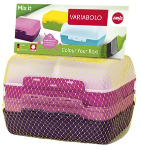 emsa Brotdose VARIABOLO Clipbox Set Girls 4-teilig farbig