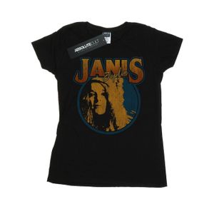 Janis Joplin - "Distressed Circle" T-Shirt für Damen BI37641 (XL) (Schwarz)
