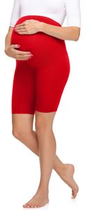 Merry Style Damen Kurze Umstandsleggings aus Viskose MS10-299 (Rot, 4XL)