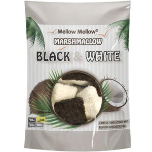 Mellow Mellow Marshmallow Black und White mit feiner Kokosdecke 125g