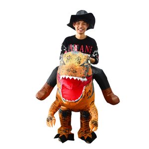 160-190cm Aufblasbares Dinosaurier-Anzug, Weihnachten Halloween Cosplay Kostüm, Party Kostüme Polyester