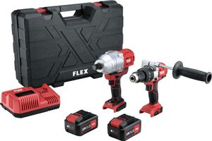 Flex Akku-Schlag-Bohrschrauber PD2G 18-ECFC + Akku- Schlagschrauber 18,0 V