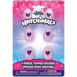 Hatchimals - Rafiergummi-Topper, Ei 4er-Pack SG25206 (Einheitsgröße) (Pink/Violett)