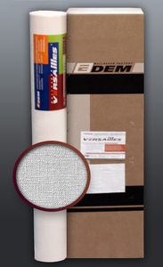 EDEM 80301BR60 Vliesvliestapete überstreichbar dekorative Textil Struktur grobe Leinenstoff Optik weiß 1 Kart. 4 Rollen 106 qm