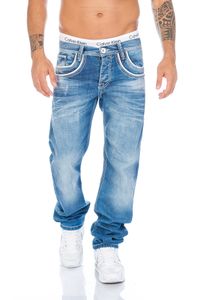 Cipo & Baxx Herren Regular Fit Jeans BJ1127 Blau, W32/L32