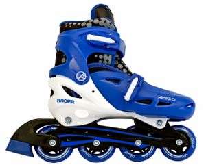 AMIGO Racer Inline Skates - Inline für Kinder - Rollschuhe mit Einstellbarer Größe - ABEC7 Rollen - Blau - Größe 34-37