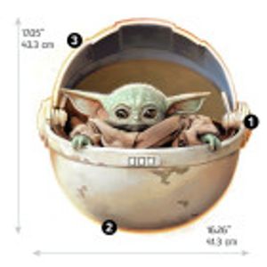 Wandsticker Star Wars Mandalorian Baby Yoda The Child Grogu