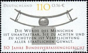 Briefmarken BRD (BR.Deutschland) 2001 Mi 2214 (kompl.Ausg.) postfrisch Bundesverfassungsgericht
