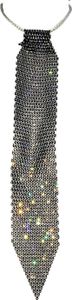 Funkelnde Krawatte, glänzende Strasssteine, flaches Netz-Design, Metallhalsbänder, glitzernde Krawatte, Weihnachtsgeschenk, Krawatte für Partys, Fotografie-Requisiten, Schwarz