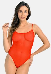 Teyli Mesh-Bodysuit mit dünnen Trägern Sophi Female 2433 rot M