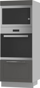 Backofenschrank Quantum Q-D5AM/60/154 Teilauszug 60cm Korpus- & Frontfarbe wählbar,graphit matt,grau