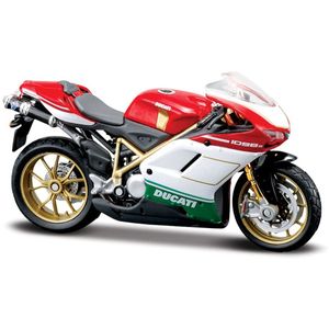 Maisto - Modellmotorrad - Ducati 1098 Tricolore (rot-weiß-grün, Maßstab 1:18)
