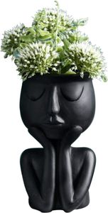 Pflanzgefäße mit menschlichem Gesicht Sukkulenten Töpfe Blumentopf«, Kreative Kunst Porträt Skulptur Vase