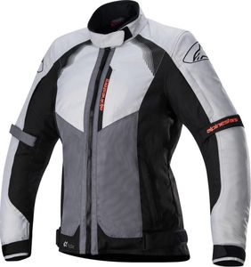 Alpinestars Stella Headlands Drystar Motorrad Damen Textiljacke, dunkelgrau/hellgrau, XL