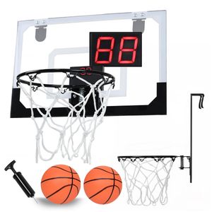 NAIZY mini basketbalový koš pro děti s míči, basketbalový koš s automatickým skórováním a zvukem, dveřní basketbalová deska, závěsná basketbalová deska, házecí hry, hračka