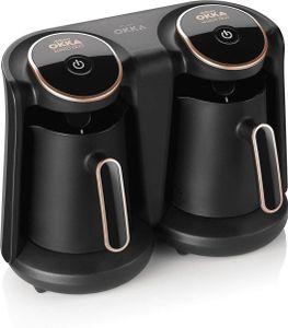 Arzum OKKA Minio 880W Duo Türkische Kaffeemaschine, 1-8 Tassen Fassungsvermögen, waschbare Kaffeekanne
