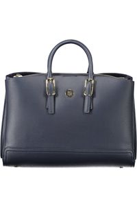 TOMMY HILFIGER - BUSINESS-TASCHE MIT MONOGRAMM-EMBLEM - Damen, Farbe: Blau