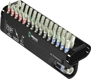 Wera Bit-Check 30 Stainless 1, 30 szt., Pozidriv, Torx, Plastik, Pudełko