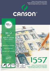 CANSON Zeichenpapierblock 1557 DIN A5 180 g/qm 30 Blatt