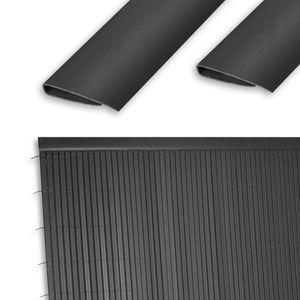 PVC Abschlussleiste Abdeckprofil Bedeckung Profile Sichtschutzmatte 10 x 100 cm