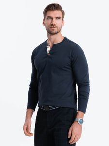 Ombre Clothing Langarm-T-Shirt für Männer Henley gewohnheiten M