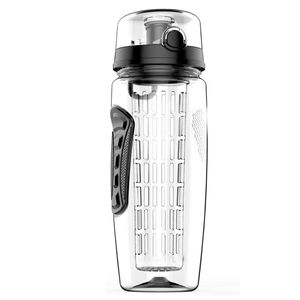 Water Bottle 32oz mit Straw, Motivational Time Marker, Schwarz, BPA-frei