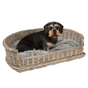 UNUS® Hundebett Hundekorb Schlafplatz Hund grau 84 cm Kissen Bett Korb