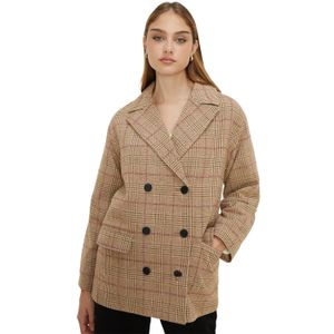 Dorothy Perkins - Dámský kabát s dvojitými prsy DP5402 (M) (Brown)